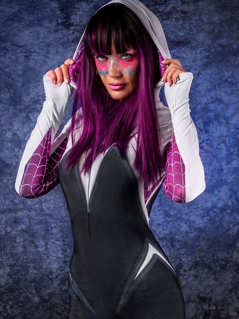 Badinka Spider Gwen Bodysuit - Superhero Jumpsuit - Spiderwomen - M